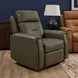 Felix Gray Leather Zero Gravity Triple Power Recliner with USB Charging and Heat Massage