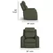 Felix Gray Leather Zero Gravity Triple Power Recliner with USB Charging and Heat Massage
