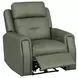 Felix Gray Leather Zero Gravity Triple Power Recliner with USB Charging and Heat Massage