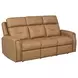 Felix Toasted Almond Leather 86" Zero Gravity Triple Power Reclining Sofa with USB Charging and Heat Massage
