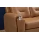 Felix Toasted Almond Leather 86" Zero Gravity Triple Power Reclining Sofa with USB Charging and Heat Massage
