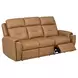 Felix Toasted Almond Leather 86" Zero Gravity Triple Power Reclining Sofa with USB Charging and Heat Massage