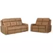 Felix Brown Leather Zero Gravity Triple Power Reclining Living Room Set