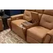 Felix Toasted Almond Leather 74" Zero Gravity Triple Power Reclining Loveseat with USB Charging and Heat Massage