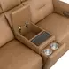 Felix Toasted Almond Leather 74" Zero Gravity Triple Power Reclining Loveseat with USB Charging and Heat Massage