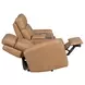 Felix Toasted Almond Leather 74" Zero Gravity Triple Power Reclining Loveseat with USB Charging and Heat Massage