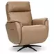 Cove Dune Leather Zero Gravity Swivel Power Recliner with USB Charging and Heat Massage