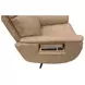 Cove Dune Leather Zero Gravity Swivel Power Recliner with USB Charging and Heat Massage