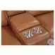 Portland Desert Leather 73" Lay Flat Power Reclining Console Loveseat with Power Headrest and USB Charging