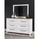 Franklin Harvest Oak and Natural White 6 Drawer Dresser