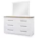 Franklin Harvest Oak and Natural White 6 Drawer Dresser