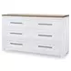 Franklin Harvest Oak and Natural White 6 Drawer Dresser