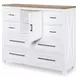 Franklin Harvest Oak and Natural White 8 Drawer Bureau Chest