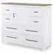 Franklin Harvest Oak and Natural White 8 Drawer Bureau Chest