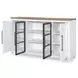 Franklin Harvest Oak and Natural White 4 Door Credenza