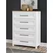 Franklin Harvest Oak and Natural White 5 Drawer Chest