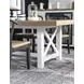 Franklin Harvest Oak and Natural White 98" Extendable Rectangular Dining Table