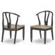 Franklin Harvest Oak and Aged Black Side Chair Set of 2
