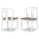 Franklin Harvest Oak and Natural White Side Chair Set of 2
