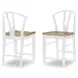 Franklin Harvest Oak and Natural White Counter Height Chair Set of 2