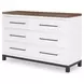 Dutton Natural White and Toasted Coconut Youth Panel Bedroom Set