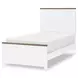 Dutton Natural White and Toasted Coconut Twin Panel Bed