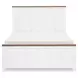 Dutton Natural White and Toasted Coconut Full Panel Bed