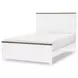 Dutton Natural White and Toasted Coconut Full Panel Bed