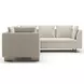 Altura Oatmeal 2 Piece Modular Small L Sectional with Pillows
