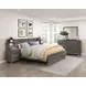 Zephyr Natural 2 Drawer Nightstand with Wall Panel