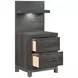 Zephyr Light Gray Storage Wall Bedroom Set