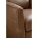 Maxwell Cedar Brown Leather Power Gliding Recliner with USB Charging and Nailhead Trim