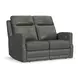 Maxwell Cinder Gray Leather Zero Gravity Triple Power Reclining Living Room Set