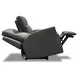 Maxwell Cinder Gray Leather 56" Zero Gravity Triple Power Reclining Loveseat with USB Charging and Nailhead Trim