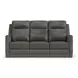Maxwell Cinder Gray Leather Zero Gravity Triple Power Reclining Living Room Set