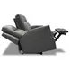 Maxwell Cinder Gray Leather 79" Zero Gravity Triple Power Reclining Sofa with USB Charging and Nailhead Trim