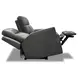 Maxwell Cinder Gray Leather 69" Zero Gravity Triple Power Reclining Loveseat with USB Charging and Nailhead Trim