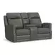 Maxwell Cinder Gray Leather Zero Gravity Triple Power Reclining Living Room Set