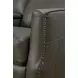 Maxwell Cinder Gray Leather 69" Zero Gravity Triple Power Reclining Loveseat with USB Charging and Nailhead Trim
