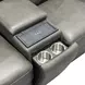 Maxwell Cinder Gray Leather 69" Zero Gravity Triple Power Reclining Loveseat with USB Charging and Nailhead Trim