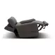 Carter Smoke Zero Gravity Triple Power Recliner with USB Charging and Heat Massage