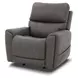Carter Smoke Zero Gravity Triple Power Recliner with USB Charging and Heat Massage