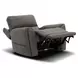 Carter Smoke Zero Gravity Triple Power Recliner with USB Charging and Heat Massage