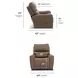 Carter Cappuccino Zero Gravity Triple Power Rocking Recliner with USB Charging and Heat Massage