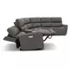 Carter Smoke 6 Piece Modular Zero Gravity Power Reclining Sectional with Power Lumbar and USB Charging