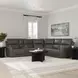 Carter Smoke 6 Piece Modular Zero Gravity Power Reclining Sectional with Power Lumbar and USB Charging