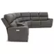Carter Smoke 6 Piece Modular Zero Gravity Power Reclining Sectional with Power Lumbar and USB Charging