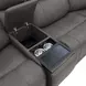 Carter Smoke 6 Piece Modular Zero Gravity Power Reclining Sectional with Power Lumbar and USB Charging
