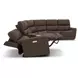 Carter Cappuccino 6 Piece Modular Zero Gravity Power Reclining Sectional with Power Lumbar and USB Charging