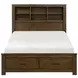 Sullivan Brown Full Storage Wall Platform Bed with Nightstand